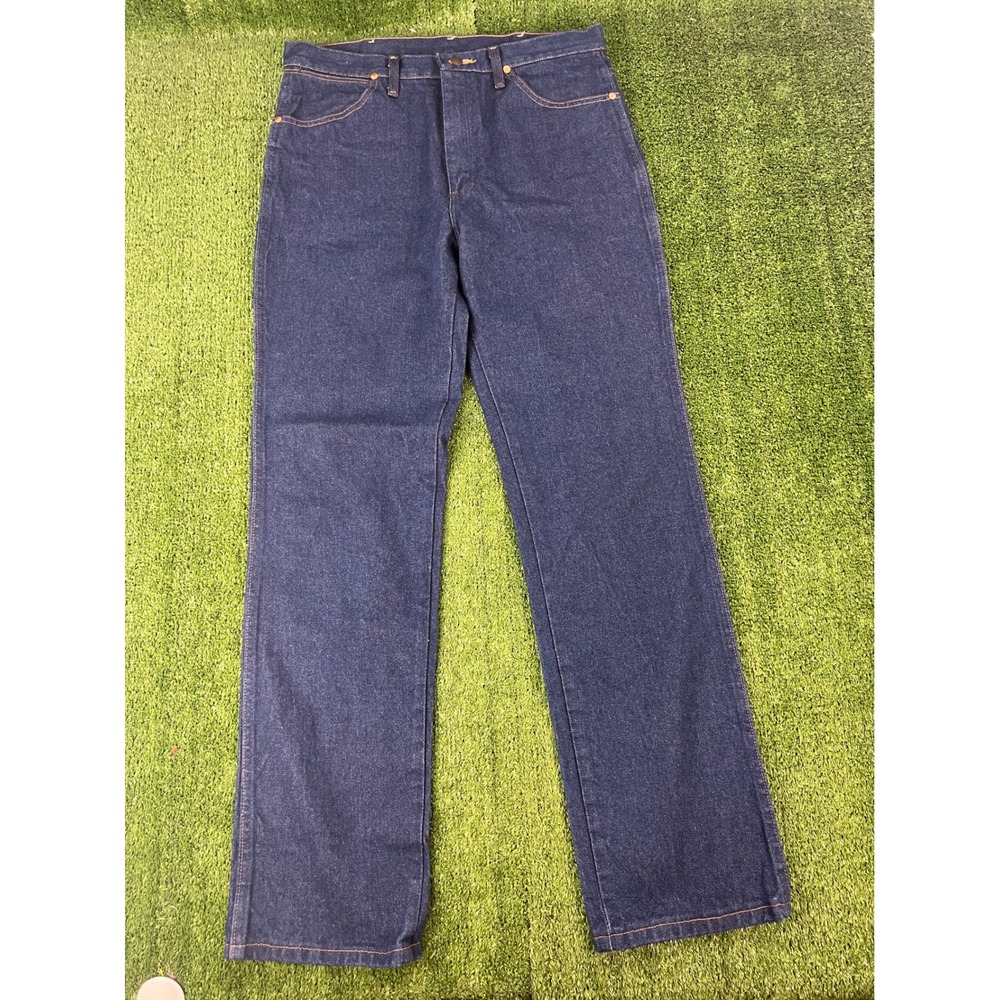 Wrangler Cowboy Cut Slim Fit Jeans Mens 34x34 Dark Wash Indigo Denim 936PWD